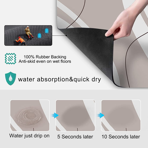 Bar Counter Protector Absorbent Coffee Maker Spill Rug, Heat Resistant Tamping Mat Protects against Spills, Water Proof Kitchen Decor, Use as Cup Mat
